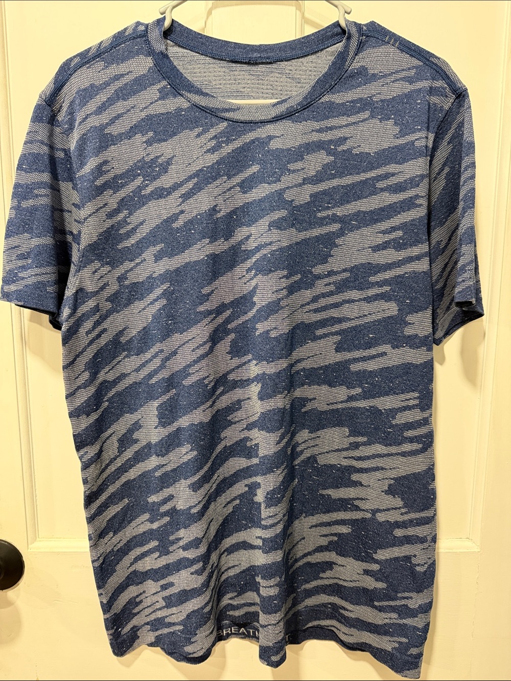 lululemon athletica Blue Camouflage-Style Crew Tee
